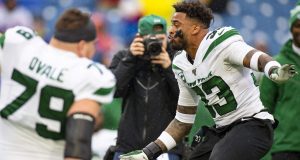 ORCHARD PARK, NY - DECEMBER 29: Jamal Adams #33 of the New York Jets dances to stadium music before the game against the Buffalo Bills at New Era Field on December 29, 2019 in Orchard Park, New York.
