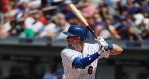 NEW YORK, NEW YORK - AUGUST 11: Jeff McNeil #6 of the New York Mets bats against the Washington Nationals during their game at Citi Field on August 11, 2019 in New York City.