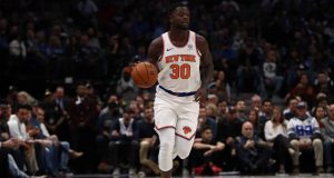 DALLAS, TEXAS - NOVEMBER 08: Julius Randle #30 of the New York Knicks at American Airlines Center on November 08, 2019 in Dallas, Texas.