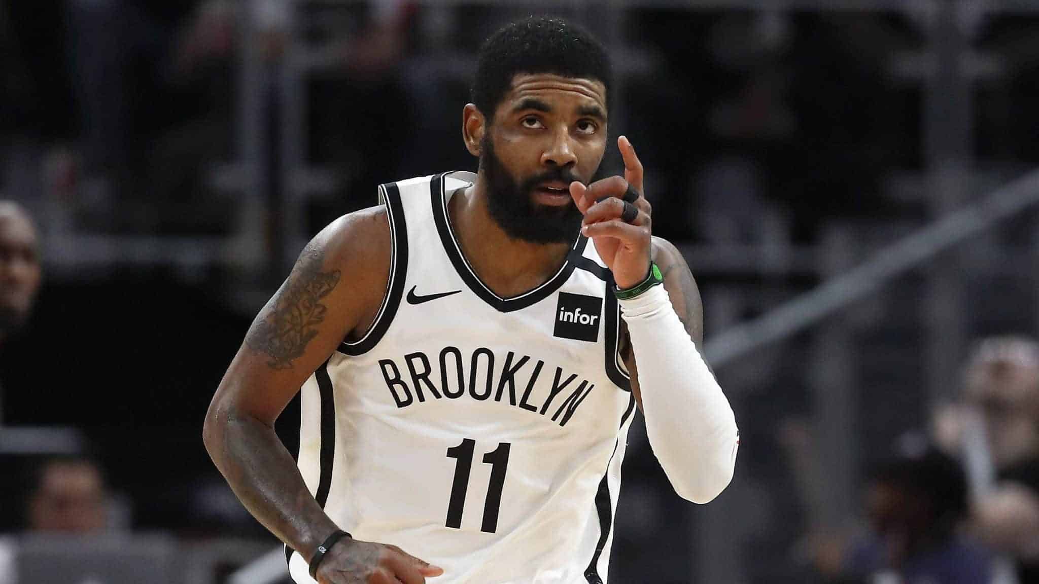 Kyrie Irving's maligned season in Brooklyn hit a high note on Saturday.