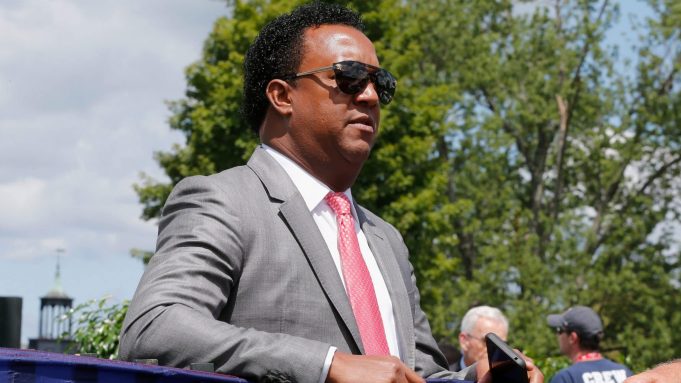 COOPERSTOWN, NY - JULY 29: Hall of Famer Pedro Martinez at Clark Sports Center during the Baseball Hall of Fame induction ceremony on July 29, 2018 in Cooperstown, New York.