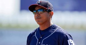 New York Mets quality control coach Luis Rojas when he was manager of the Binghamton Rumble Ponies
