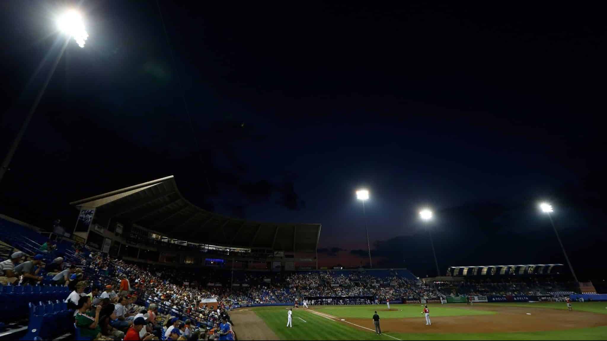PORT ST. LUCIE, FL - FEBRUARY 25: The New York Mets play the Washington Nationals at Tradition Field on February 25, 2013 in Port St. Lucie, Florida.