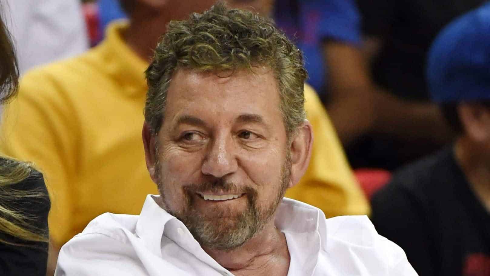 LAS VEGAS, NEVADA - JULY 07: Executive chairman and CEO of The Madison Square Garden Company and executive chairman of MSG Networks James L. Dolan attends a game between the New York Knicks and the Phoenix Suns during the 2019 NBA Summer League at the Thomas & Mack Center on July 7, 2019 in Las Vegas, Nevada. NOTE TO USER: User expressly acknowledges and agrees that, by downloading and or using this photograph, User is consenting to the terms and conditions of the Getty Images License Agreement.