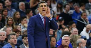 PHILADELPHIA, PA - FEBRUARY 08: Head coach Jay Wright the Villanova Wildcats reacts during the first half of a college basketball game against the Seton Hall Pirates at Wells Fargo Center on February 8, 2020 in Philadelphia, Pennsylvania. Seton Hall defeated Villanova 70-64.