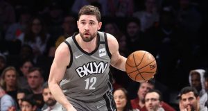 NEW YORK, NEW YORK - JANUARY 29: Joe Harris #12 of the Brooklyn Netsin action against the Detroit Pistonsduring their game at Barclays Center on January 29, 2020 in New York City.
