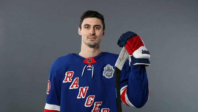 ST LOUIS, MISSOURI - JANUARY 24: Chris Kreider #20 of the New York Rangers poses for a portrait ahead of the 2020 NHL All-Star Game at Enterprise Center on January 24, 2020 in St Louis, Missouri.