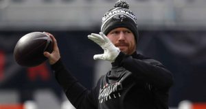 EAST RUTHERFORD, NEW JERSEY - FEBRUARY 09: Matt McGloin #14 of the NY Guardians warms up before the XFL game against Tampa Bay Vipers at MetLife Stadium on February 09, 2020 in East Rutherford, New Jersey.