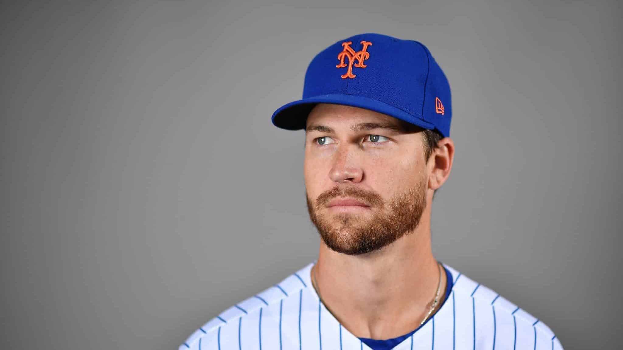 PORT ST. LUCIE, FLORIDA - FEBRUARY 20: Jacob deGrom #48 of the New York Mets poses for a photo during Photo Day at Clover Park on February 20, 2020 in Port St. Lucie, Florida.