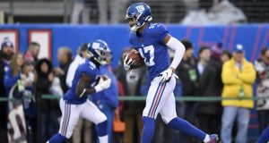 EAST RUTHERFORD, NEW JERSEY - DECEMBER 29: Cody Core #17 of the New York Giants warms up prior to the game against the Philadelphia Eagles at MetLife Stadium on December 29, 2019 in East Rutherford, New Jersey.