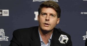 NEW YORK, NY - JUNE 3: Hal Steinbrenner, Managing General Partner of the New York Yankees is seen during a press conference to announce the New Era Pinstripe Bowl's eight-year partnership with the Big Ten Conference at Yankees Stadium on June 3, 2013 in the Bronx borough of New York City.