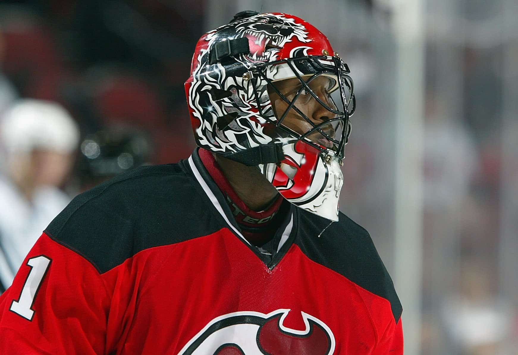 Devils goalie Martin Brodeur practices after missing 12 games