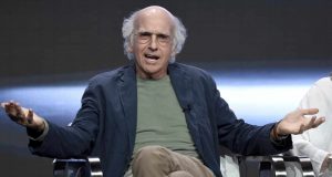 Actor/creator/executive producer Larry David speaks in the "Curb Your Enthusiasm" panel during the HBO Television Critics Association Summer Press Tour at the Beverly Hilton on Wednesday, July 26, 2017, in Beverly Hills, Calif.