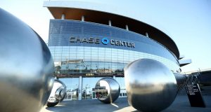 SAN FRANCISCO, CALIFORNIA - MARCH 12: An exterior view of the Chase Center, where the NBA Golden State Warriors play on March 12, 2020 in San Francisco, California. The Warriors were supposed to host the Brooklyn Nets tonight, but the game was postponed due to the coronavirus. The NBA, NHL, NCAA and MLB have all announced cancellations or postponements of events because of the COVID-19.