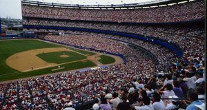 FLUSHING, NY - AUGUST 28: General view during the New York Mets game against the San Francisco Giants at Shea Stadium on August 28, 1988 in Flushing, New York.