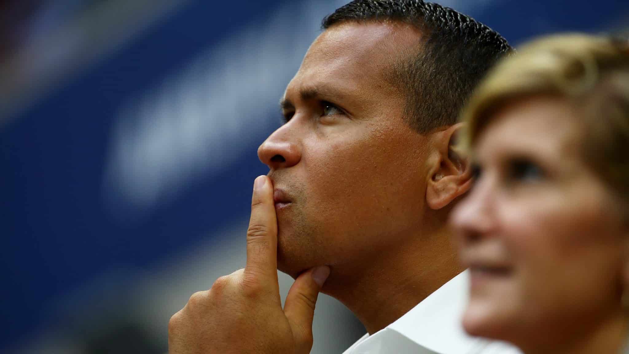 NEW YORK, NY - SEPTEMBER 10: Major League Baseball Player Alex Rodriguez of the New York Yankees attends the Women's Singles Final Match between Karolina Pliskova of the Czech Republic and Angelique Kerber of Germany on Day Thirteen of the 2016 US Open at the USTA Billie Jean King National Tennis Center on September 10, 2016 in the Flushing neighborhood of the Queens borough of New York City.