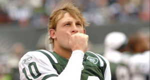 New York Jets Quarterback # 10 Chad Pennington on the sidelines during the Detroit Lions vs New York Jets game on October 22, 2006 The Meadowlands , East Rutherford, New Jersey Jets' 31-24 win over the Detroit Lions