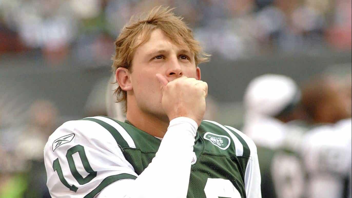 New York Jets Quarterback # 10 Chad Pennington on the sidelines during the Detroit Lions vs New York Jets game on October 22, 2006 The Meadowlands , East Rutherford, New Jersey Jets' 31-24 win over the Detroit Lions