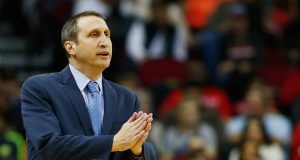 HOUSTON, TX - JANUARY 15: Head coach David Blatt of the Cleveland Cavaliers watches the play on the court during their game against the Houston Rockets at the Toyota Center on January 15, 2016 in Houston, Texas.