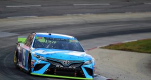 MARTINSVILLE, VIRGINIA - OCTOBER 27: Martin Truex Jr, driver of the #19 Auto Owners Insurance Toyota, races during the Monster Energy NASCAR Cup Series First Data 500 at Martinsville Speedway on October 27, 2019 in Martinsville, Virginia.