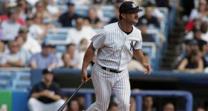 NEW YORK - JULY 9: Don Mattingly swings at a pitch during the New York Yankees 59th annual old-timers' day before the start of the Yankees game against the Cleveland Indians on July 9, 2005 at Yankee Stadium in the Bronx borough of New York City. The Indians defeated the Yankees 8-7.