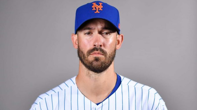 PORT ST. LUCIE, FLORIDA - FEBRUARY 20: Rick Porcello #22 of the New York Mets poses for a photo during Photo Day at Clover Park on February 20, 2020 in Port St. Lucie, Florida.