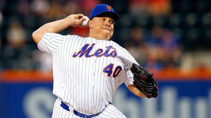 NEW YORK, NY - AUGUST 31: Bartolo Colon #40 of the New York Mets pitches in the first inning against the Miami Marlins at Citi Field on August 31, 2016 in the Flushing neighborhood of the Queens borough of New York City.