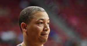 LAS VEGAS, NV - JULY 15: Head coach Tyronn Lue of the Cleveland Cavaliers leaves the court after the Cavaliers defeated the Toronto Raptors 82-68 in a quarterfinal game of the 2018 NBA Summer League at the Thomas & Mack Center on July 15, 2018 in Las Vegas, Nevada. NOTE TO USER: User expressly acknowledges and agrees that, by downloading and or using this photograph, User is consenting to the terms and conditions of the Getty Images License Agreement.