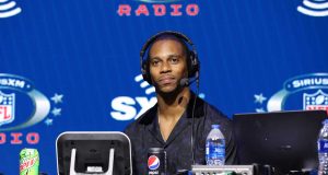 MIAMI, FLORIDA - JANUARY 29: Former NFL player Victor Cruz speaks onstage during day 1 with SiriusXM at Super Bowl LIV on January 29, 2020 in Miami, Florida.