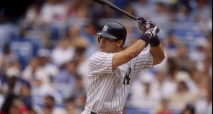 4 Jul 1998: Ricky Ledee #38 of the New York Yankees in action during a game against the Baltimore Orioles at Yankee Stadium in the Bronx, New York. The Yankees defeated the Orioles 4-3.