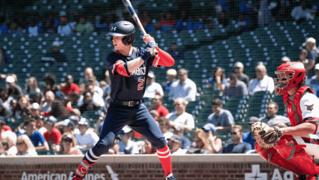 CHICAGO, IL - JULY 22: Pete Crow-Armstrong #21 bats during the Under Armour All-American Game at the Wrigley Field on July 22, 2019 in Chicago, Illinois.
