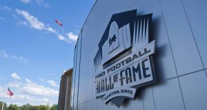 CANTON, OH - AUGUST 3: The exterior of the Pro Football Hall of Fame prior to the NFL Class of 2013 Enshrinement Ceremony at Fawcett Stadium on Aug. 3, 2013 in Canton, Ohio.