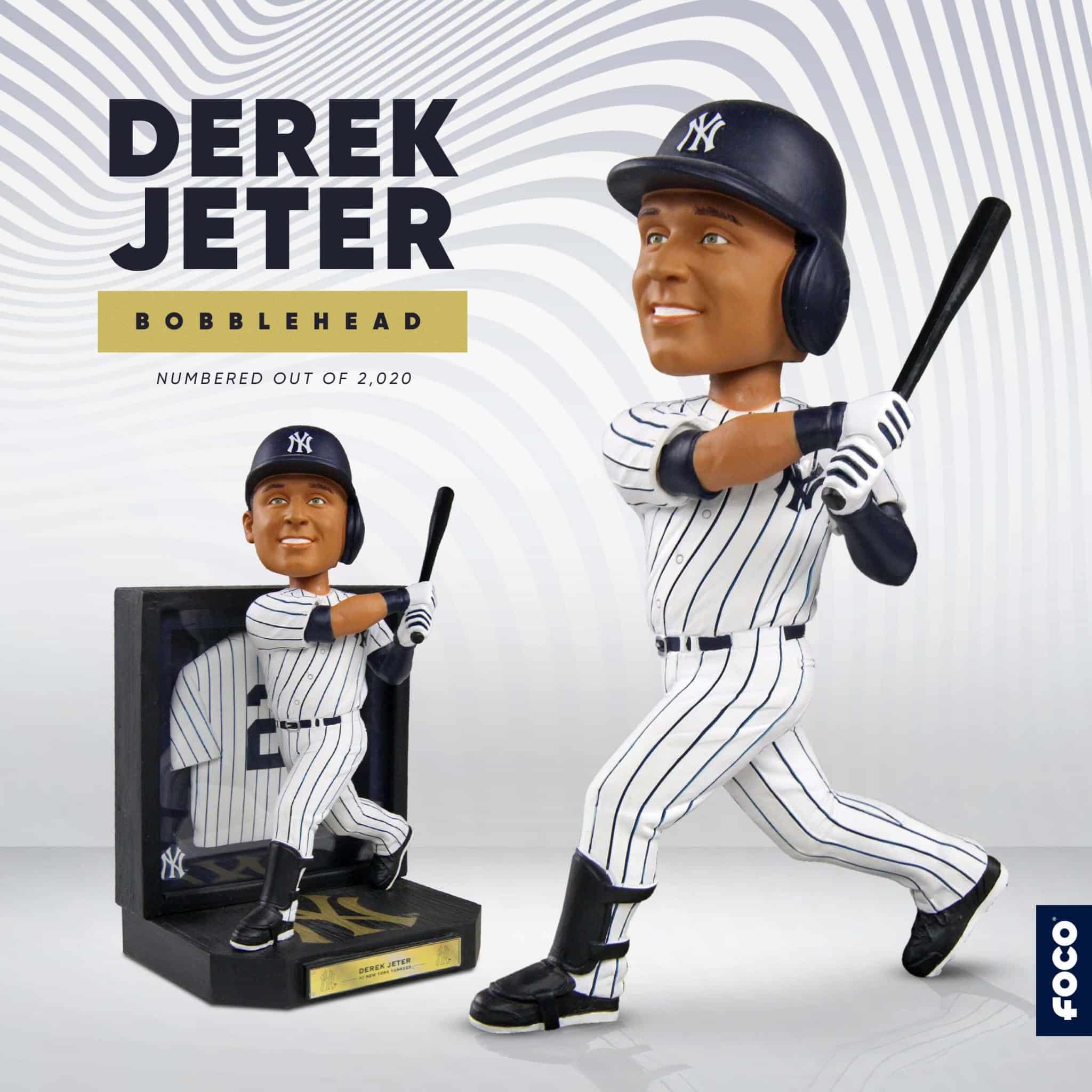 Derek Jeter Upper Deck Playmakers Bobble Head and Collectible 