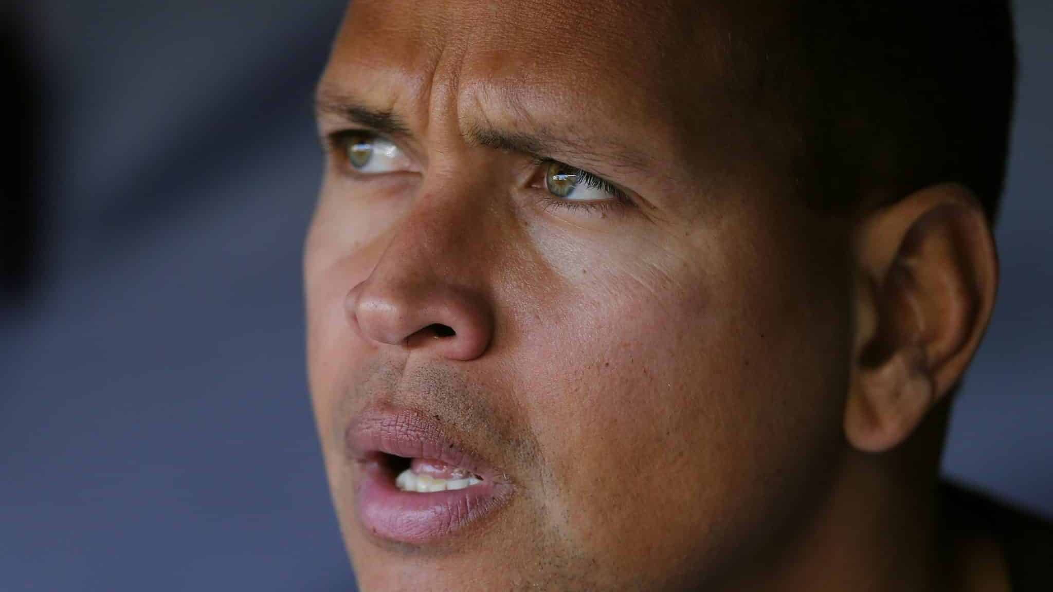 NEW YORK, NY - APRIL 20: Alex Rodriguez #13 of the New York Yankees looks on before a game against the Oakland Athletics at Yankee Stadium on April 20, 2016 in the Bronx borough of New York City. New York Mets