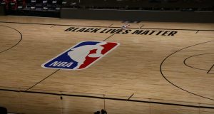 LAKE BUENA VISTA, FLORIDA - AUGUST 26: A general view of the court after the postponed game five of the first round of the NBA Playoffs between the Oklahoma City Thunder and the Houston Rockets at The Field House at ESPN Wide World Of Sports Complex on August 26, 2020 in Lake Buena Vista, Florida. The NBA announced the postponement of today's games in response to the Milwaukee Bucks boycotting their game in protest against the shooting of Jacob Blake by Kenosha, Wisconsin police. NOTE TO USER: User expressly acknowledges and agrees that, by downloading and or using this photograph, User is consenting to the terms and conditions of the Getty Images License Agreement.