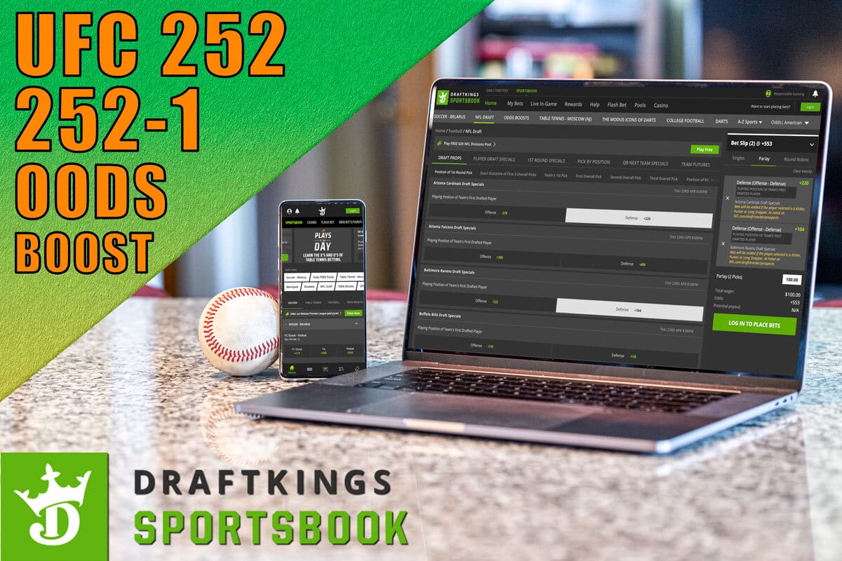 draftkings sportsbook ufc 252 odds boost
