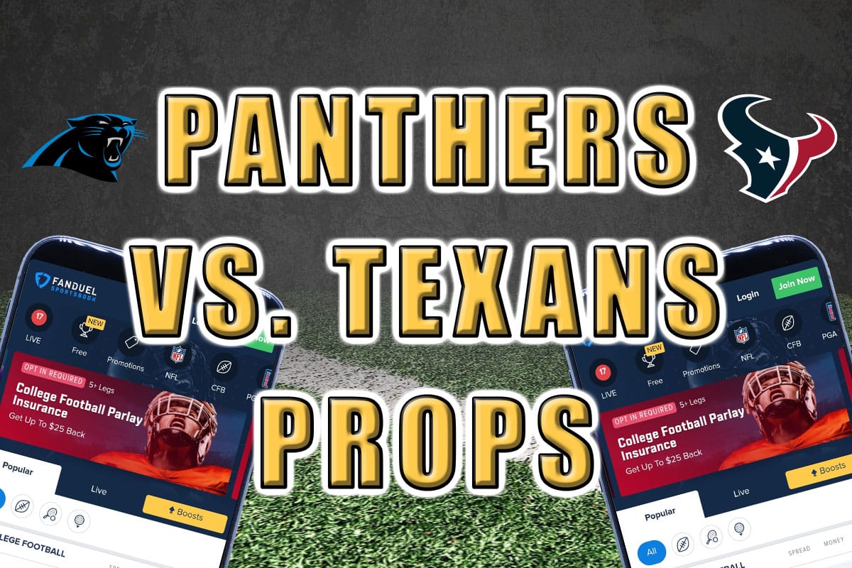 panthers texans player props picks