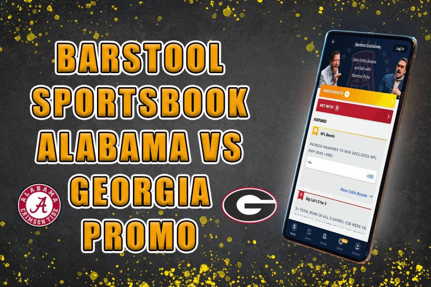 NoBrainer Alert Bet 10, Win 100 on BamaUGA TD with Barstool