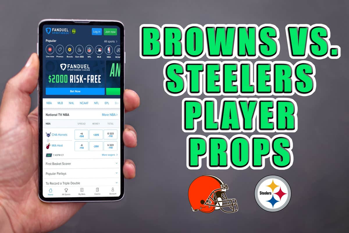 browns steelers player props