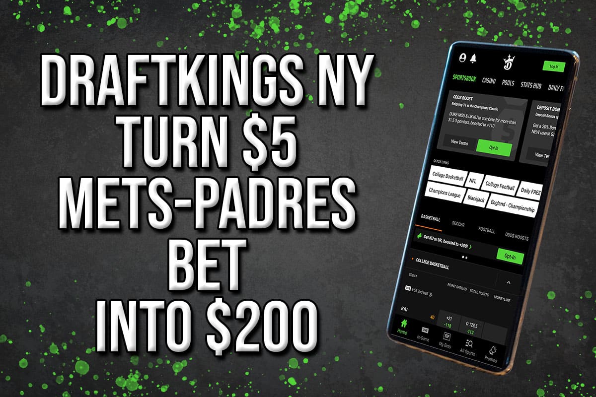 DraftKings NY Promo Code: Turn $5 Mets-Padres Bet into $200